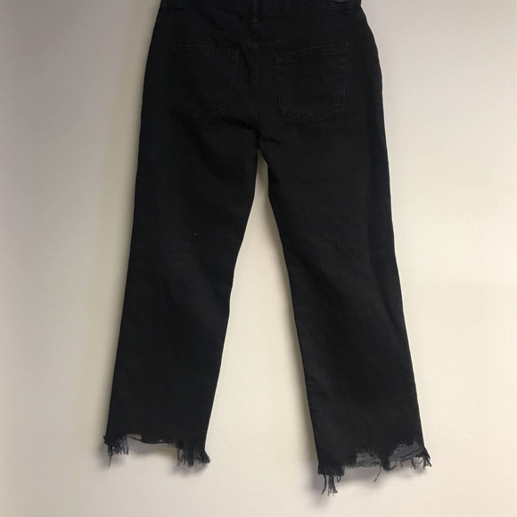 Free People Women's Size 28 Maggie Mid Rise Straight Jean, Black - Picture 4 of 5